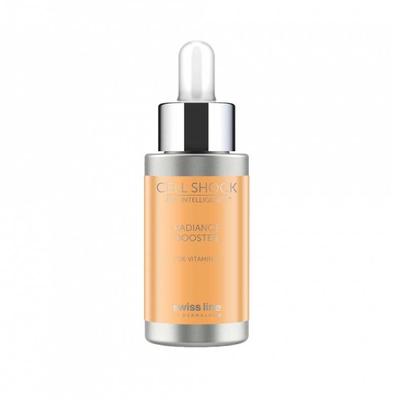 Booster Vitamin C làm trắng sáng và cung cấp năng lượng cho da Swissline Cell Shock Radiance Booster 10% Vitamin C